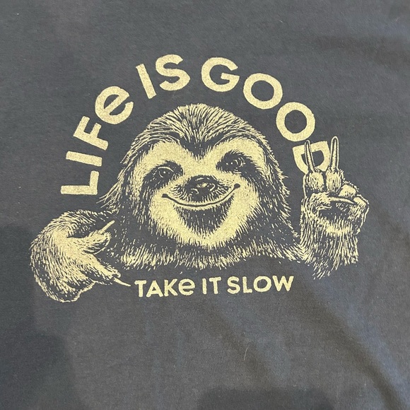 Life is Good Crusher T. Take it slow sloth. Size L. - Picture 3 of 4